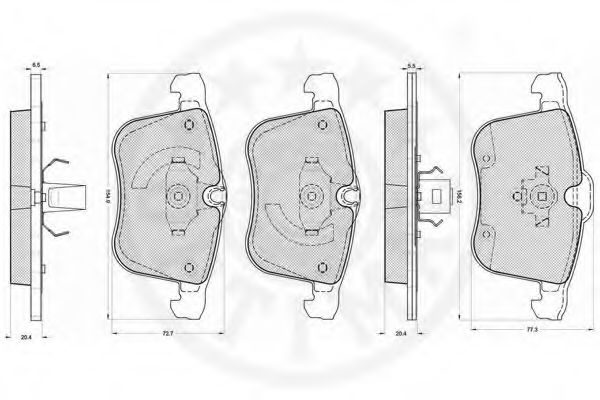 set placute frana,frana disc 2