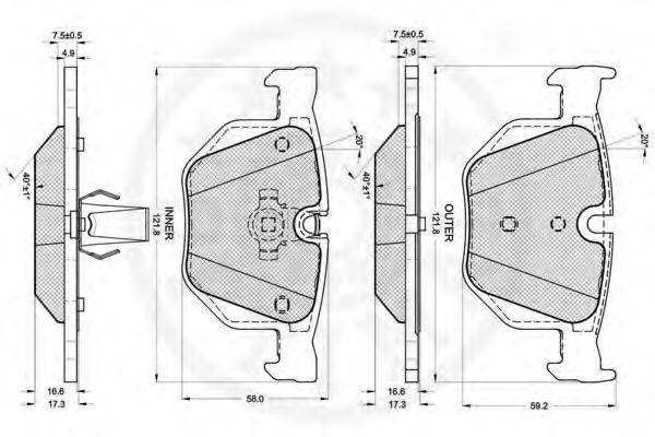 set placute frana,frana disc 3