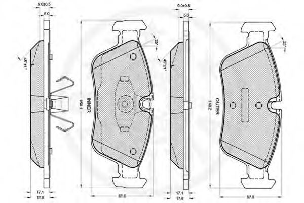 set placute frana,frana disc 2
