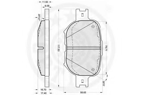 set placute frana,frana disc 2