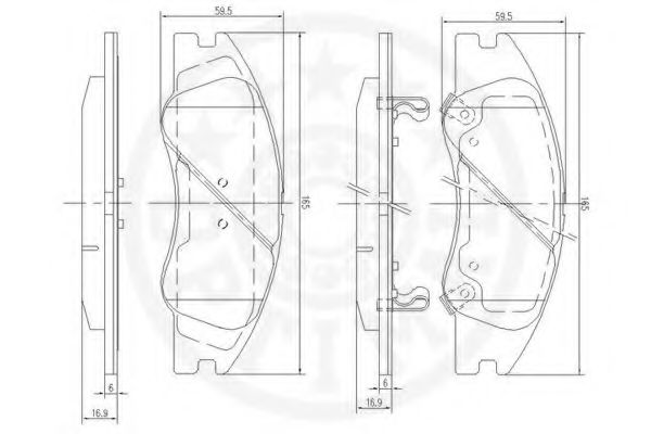 set placute frana,frana disc 2