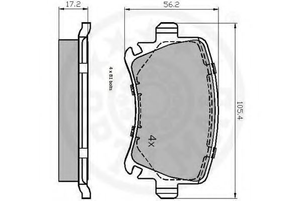set placute frana,frana disc 3