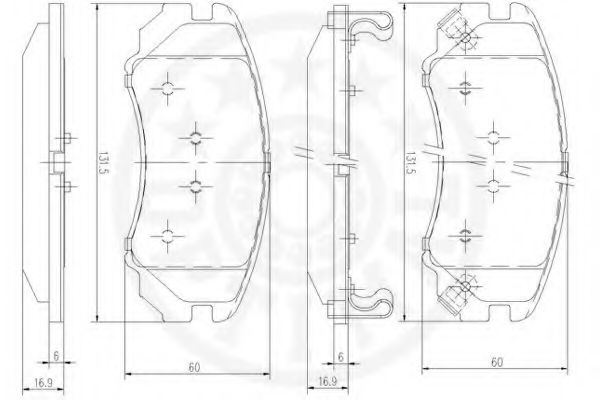 set placute frana,frana disc 2