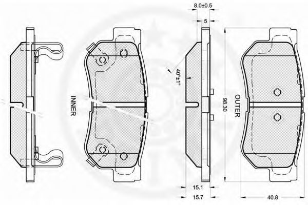 set placute frana,frana disc 3