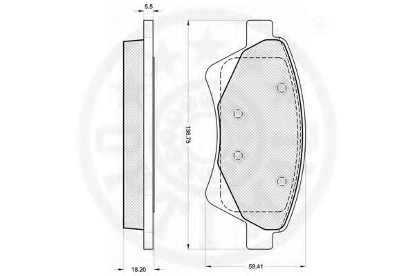 set placute frana,frana disc 2