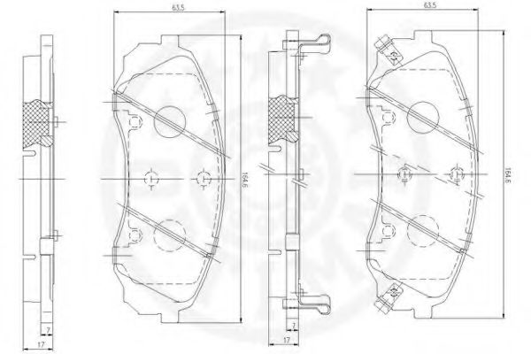 set placute frana,frana disc 3