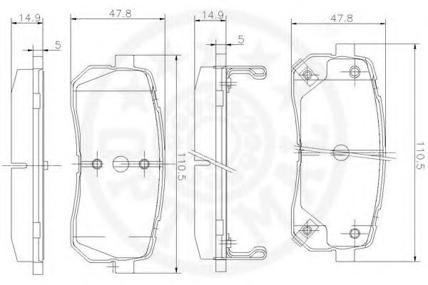 set placute frana,frana disc 3
