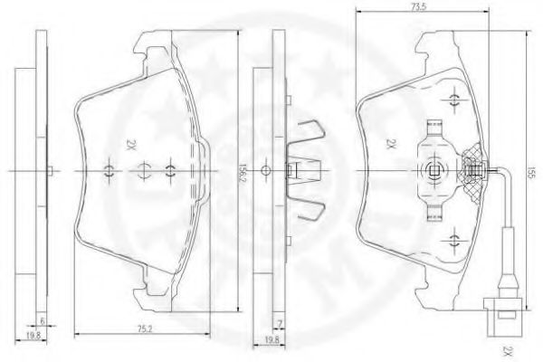 set placute frana,frana disc 3