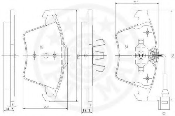 set placute frana,frana disc 2