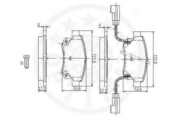 set placute frana,frana disc 2