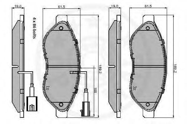 set placute frana,frana disc 3