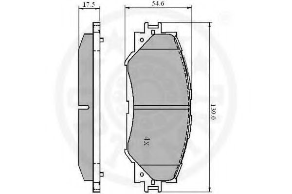 set placute frana,frana disc 2