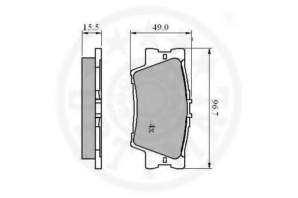 set placute frana,frana disc 2