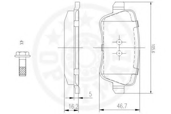set placute frana,frana disc 2