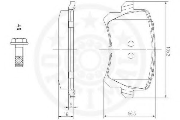 set placute frana,frana disc 2