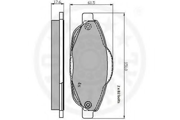 set placute frana,frana disc 2