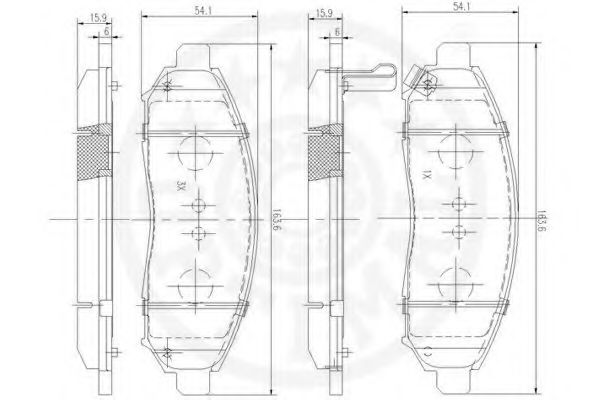 set placute frana,frana disc 3