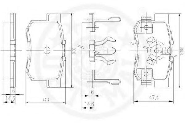 set placute frana,frana disc 2