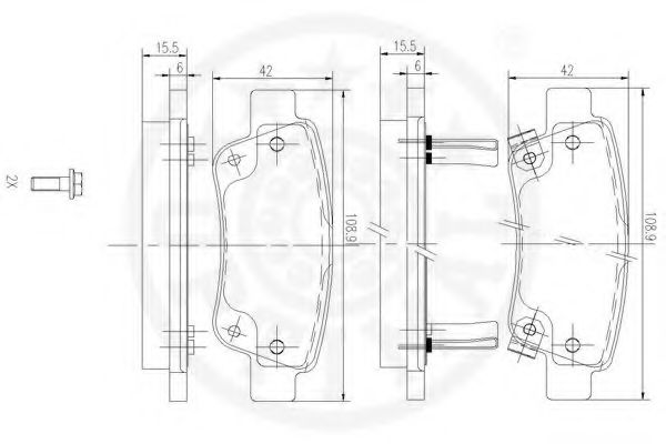 set placute frana,frana disc 2