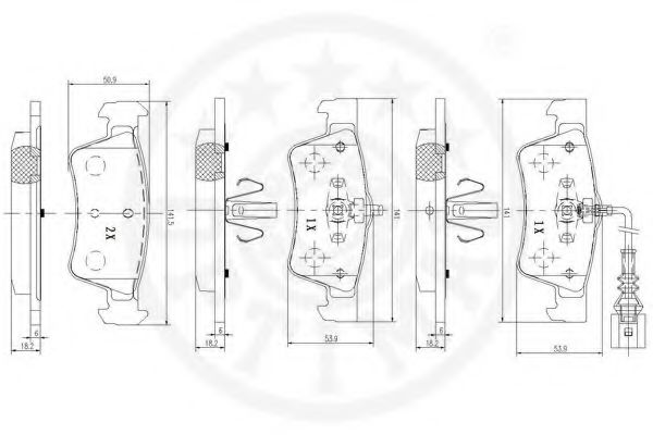set placute frana,frana disc 3