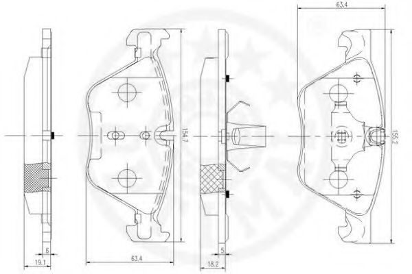 set placute frana,frana disc 3