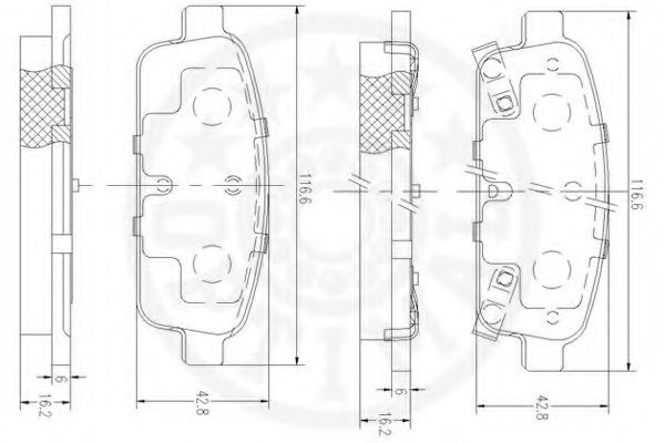set placute frana,frana disc 3