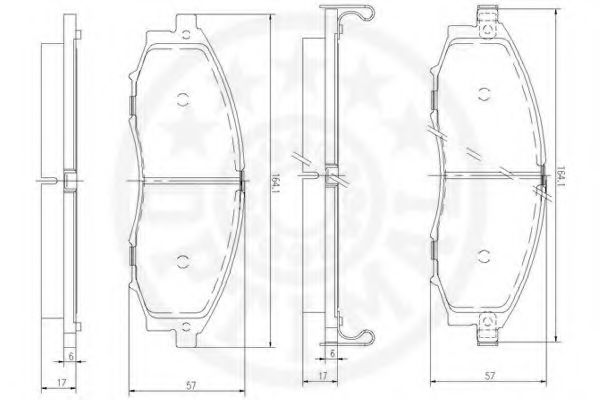 set placute frana,frana disc 3
