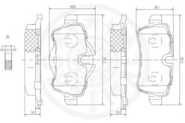 set placute frana,frana disc 3