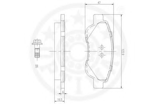 set placute frana,frana disc 3