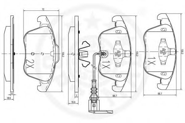 set placute frana,frana disc 3