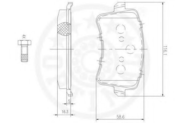 set placute frana,frana disc 3