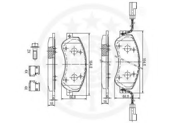 set placute frana,frana disc 3