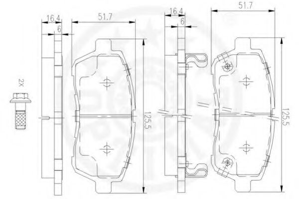 set placute frana,frana disc 3