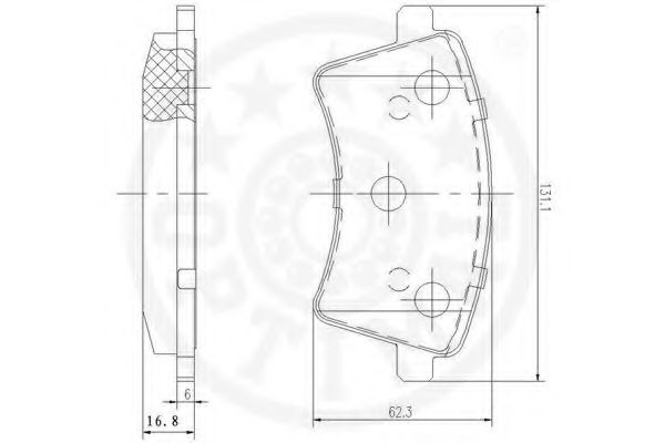 set placute frana,frana disc 3