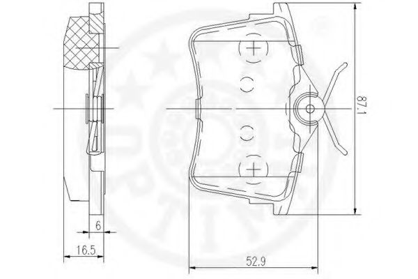 set placute frana,frana disc 3
