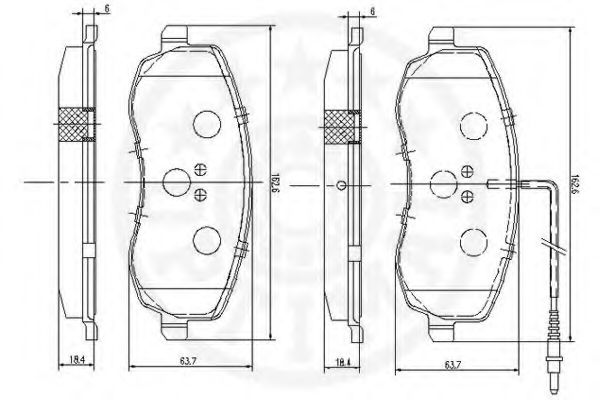 set placute frana,frana disc 3