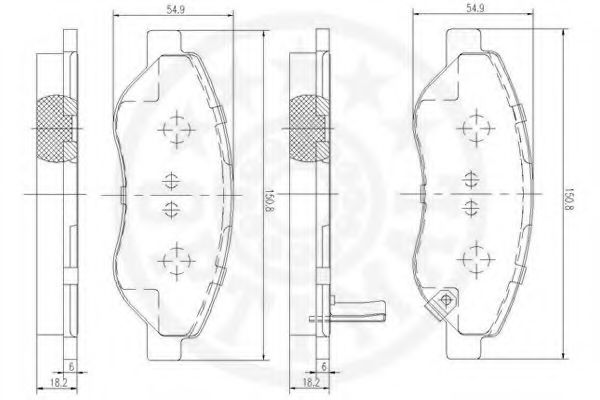 set placute frana,frana disc 3