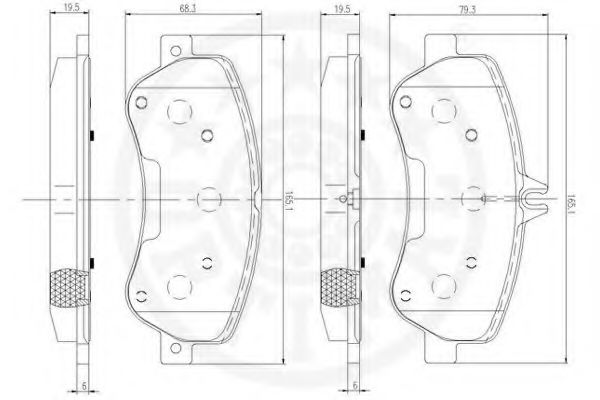 set placute frana,frana disc 3