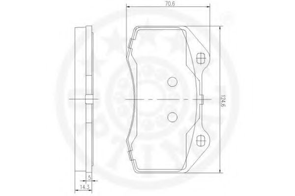 set placute frana,frana disc 3