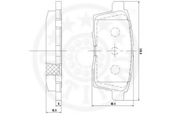 set placute frana,frana disc 3