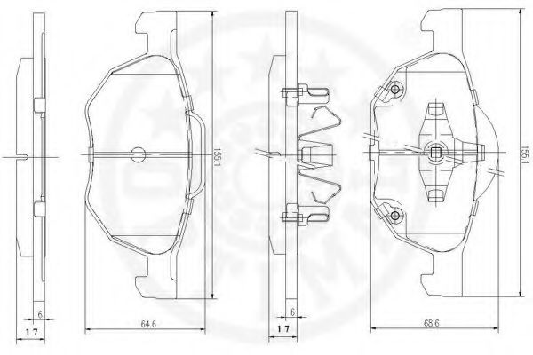 set placute frana,frana disc 3