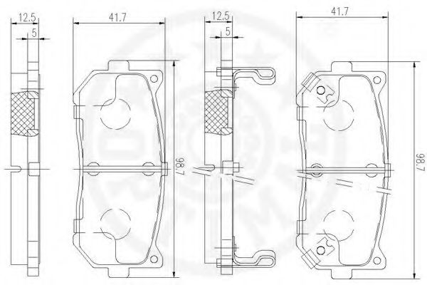 set placute frana,frana disc 3