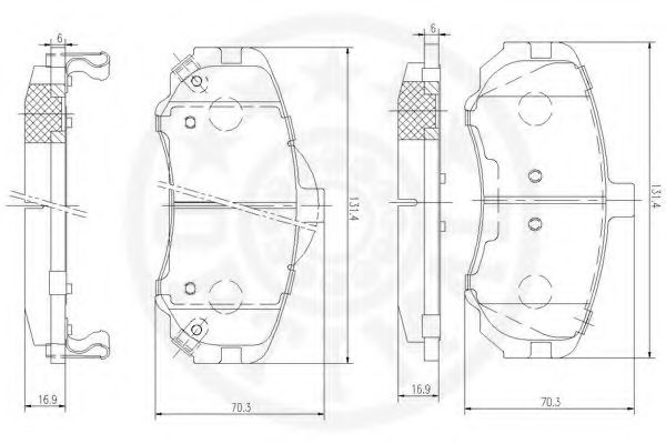 set placute frana,frana disc 3