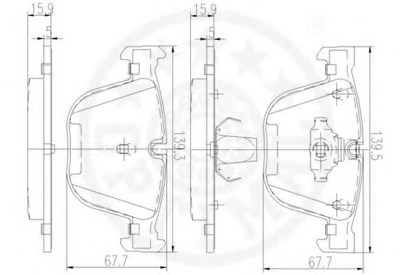 set placute frana,frana disc 4
