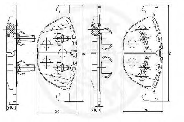 set placute frana,frana disc 3
