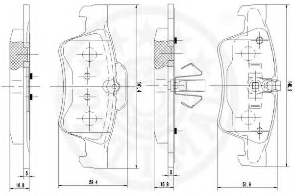set placute frana,frana disc 3