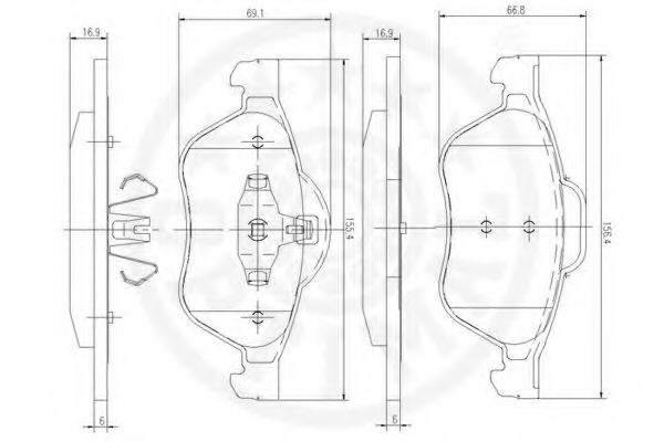 set placute frana,frana disc 3