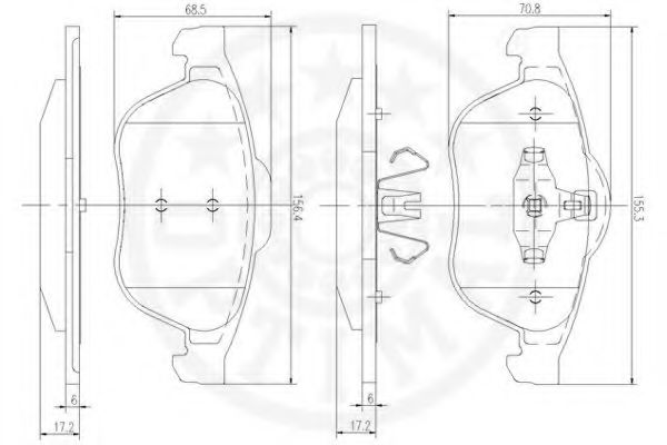 set placute frana,frana disc 3