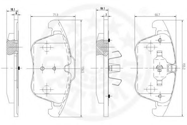 set placute frana,frana disc 3