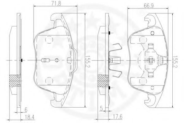 set placute frana,frana disc 3